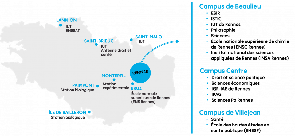 Carte des Campus
